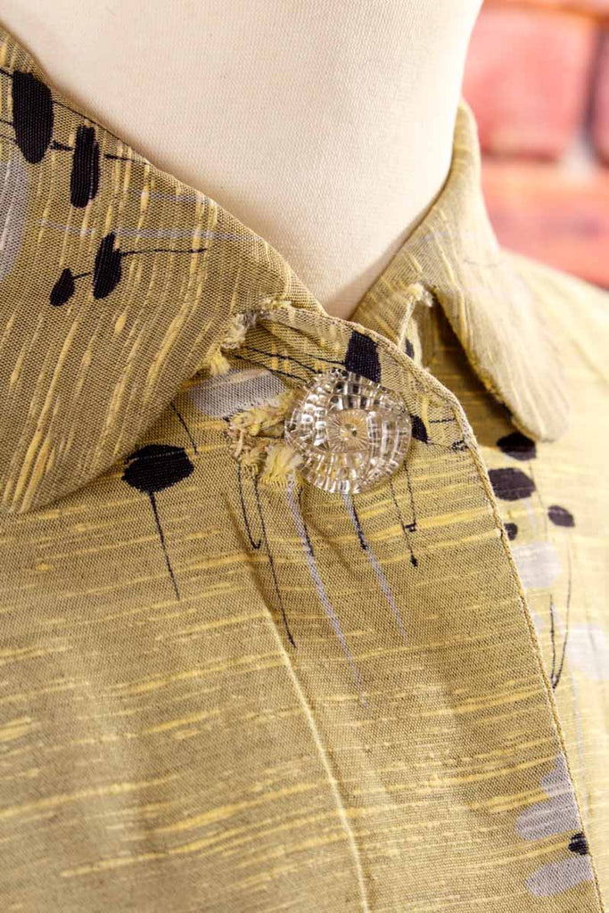 40s Kleid gelb Muster