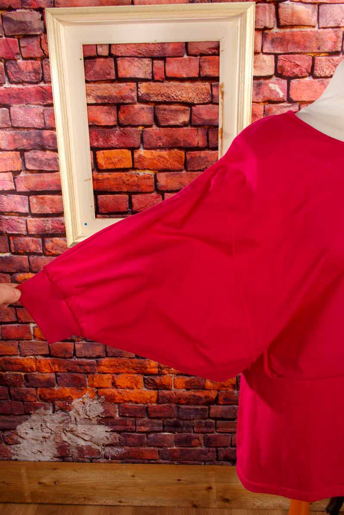 80s Fledermaus Shirtkleid pink