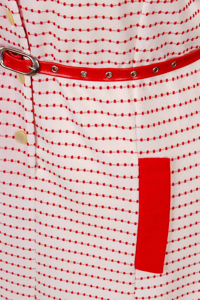 Schlagerkleid rot weiß Punkte