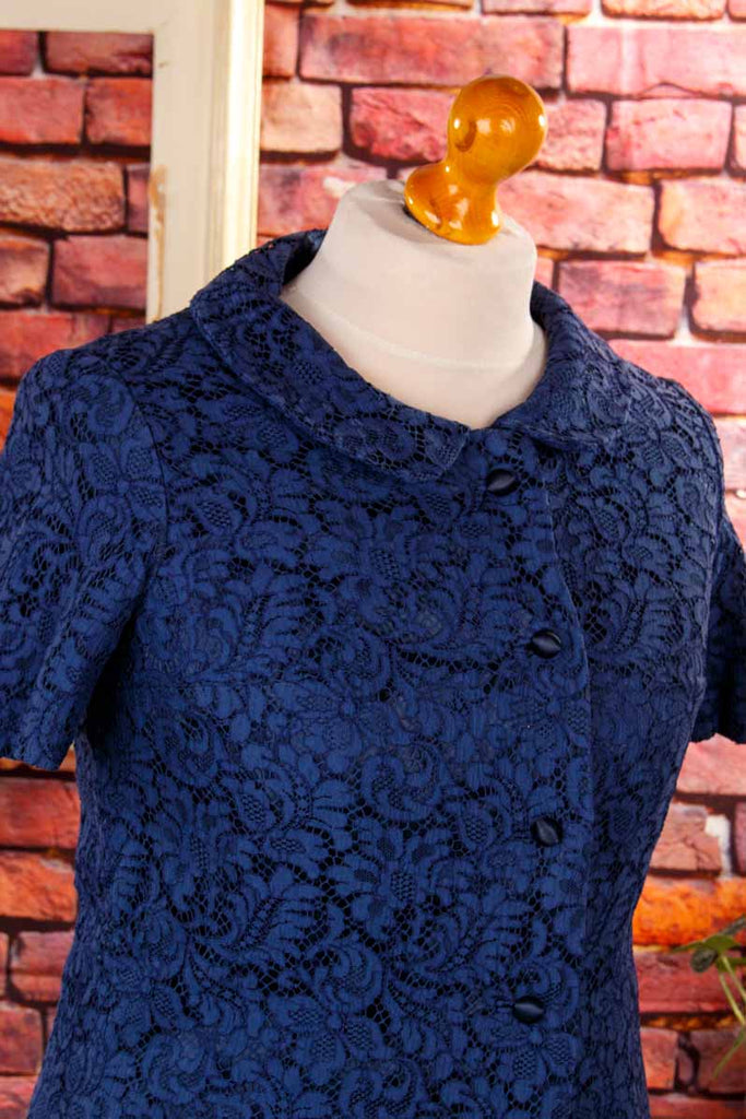 Spitze Kostüm dunkelblau