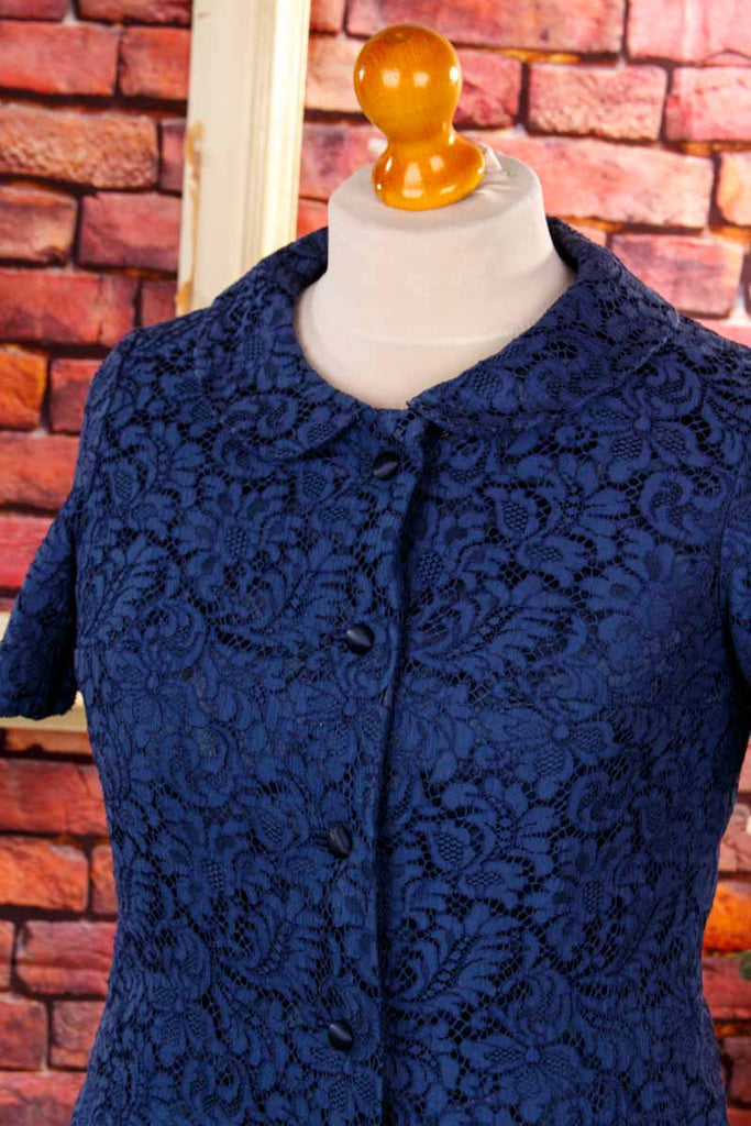 Spitze Kostüm dunkelblau