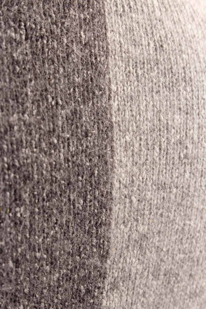 Angora-Seide Pullover grau Zopfmuster