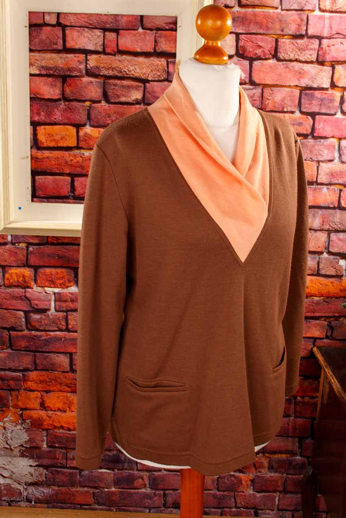 DELIA FERRARI Wollpulli braun