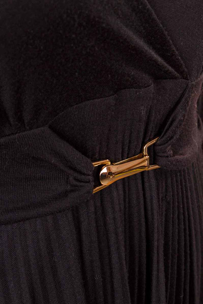 leichtes Plisseekleid schwarz