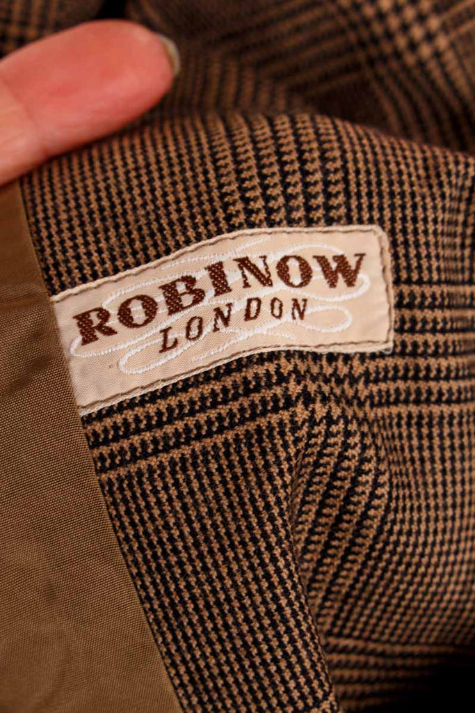 ROBINOW Woll Kostüm braun Pepita