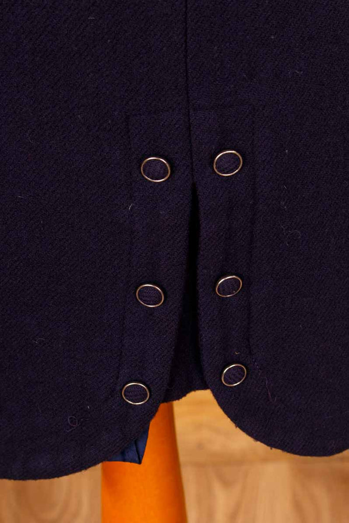 Wolle Bleistiftrock blau