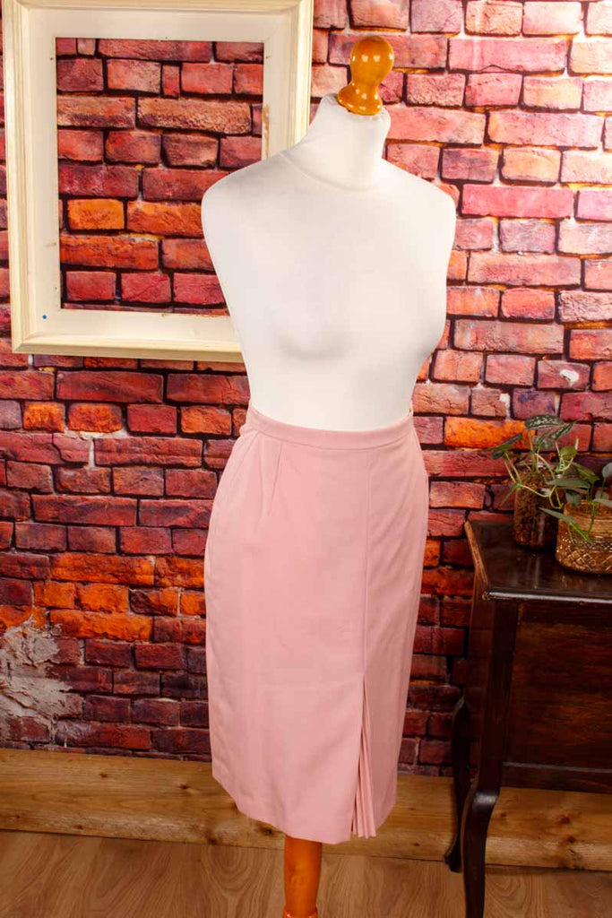 Bleistiftrock rosa Wollmix