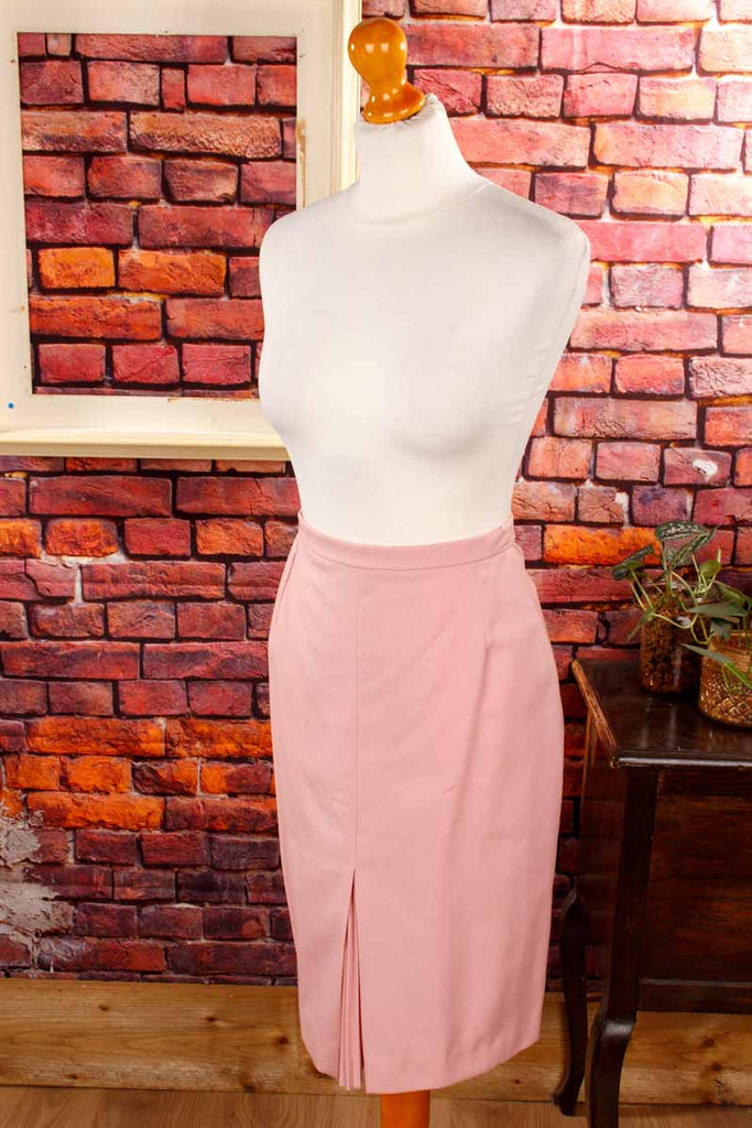 Bleistiftrock rosa Wollmix