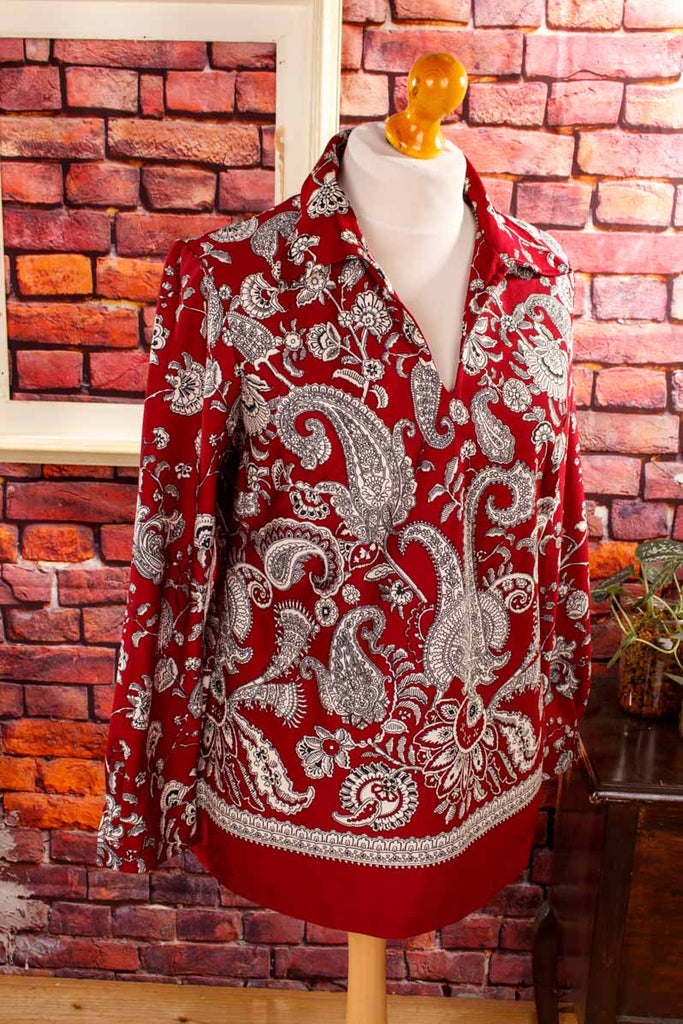 70s Disco Tunika Langbluse