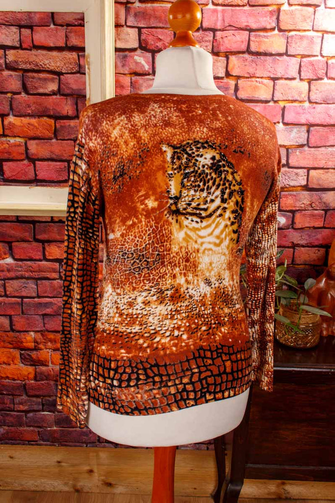 Merino Wollstrickjacke Leomuster