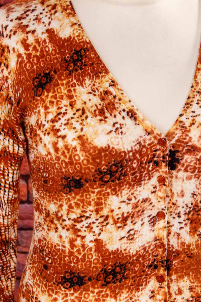 Merino Wollstrickjacke Leomuster