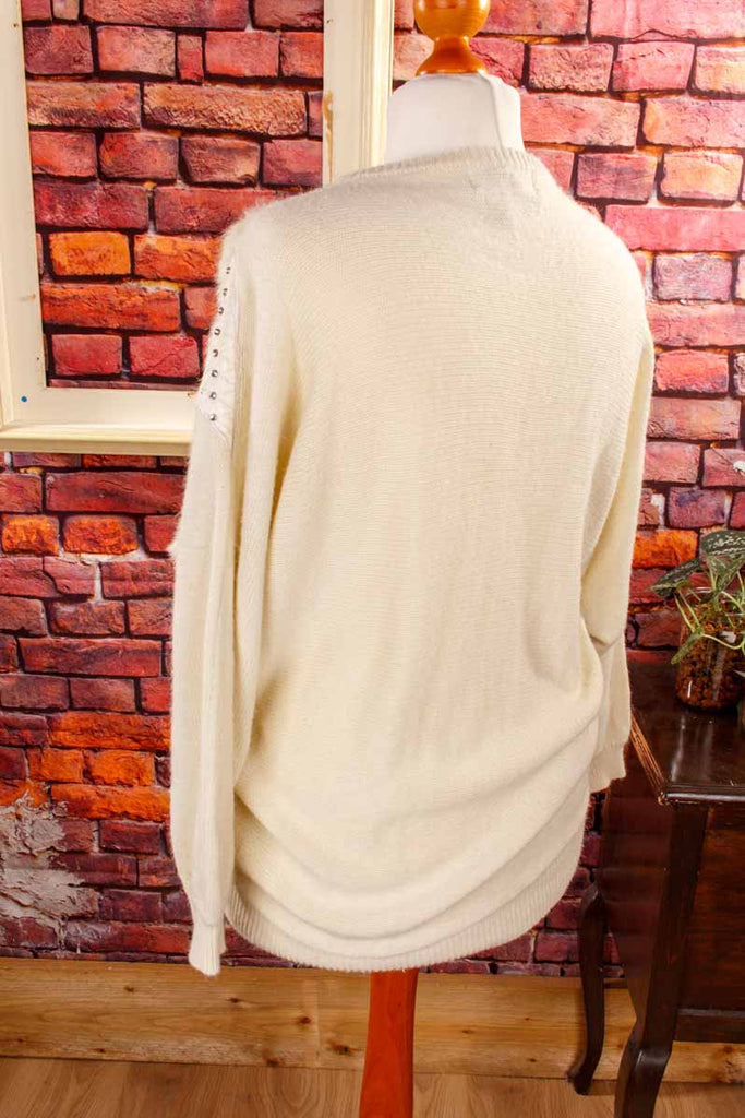 80er Jahre Pullover Fell+Strass