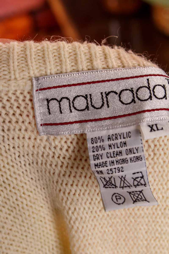 80er Jahre Pullover Fell+Strass