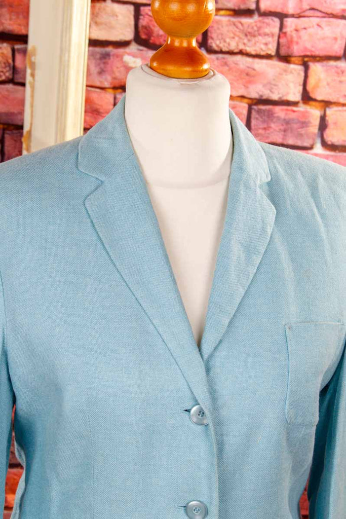 Seidenmix Blazer hellblau