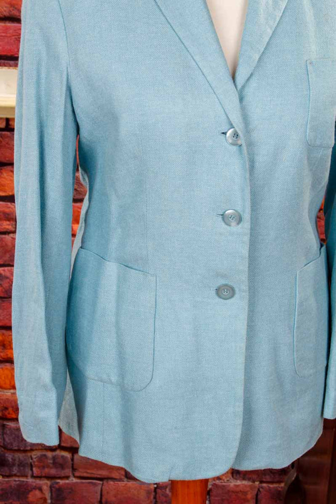 Seidenmix Blazer hellblau