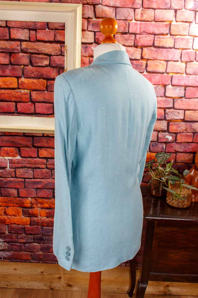 Seidenmix Blazer hellblau