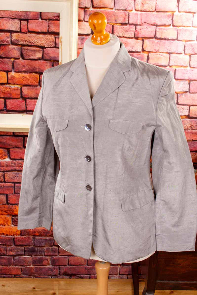 eleganter Blazer silber Glanz