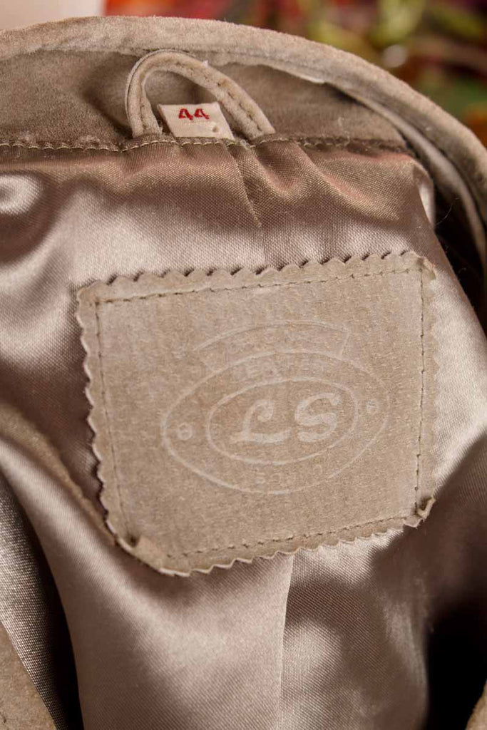 Landhaus Lederjacke mit Leinen