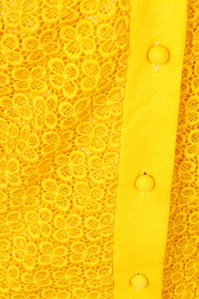 70s Disco Kleid leuchtend gelb