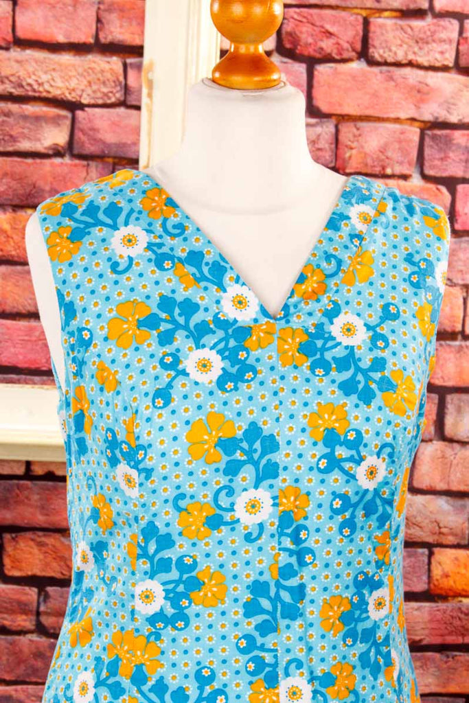 Rockabella Kittelkleid türkis Muster