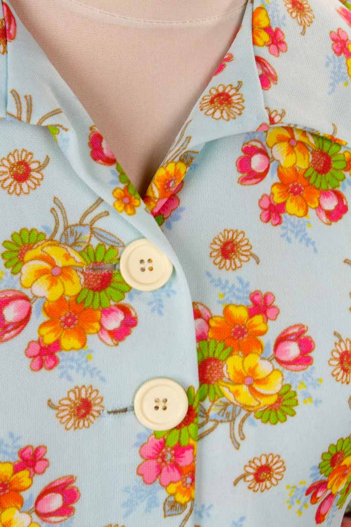 Rockabella Blümchenkleid türkis