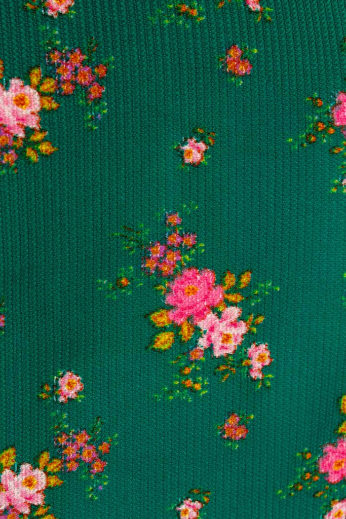 70s Bluse grün Megakragen