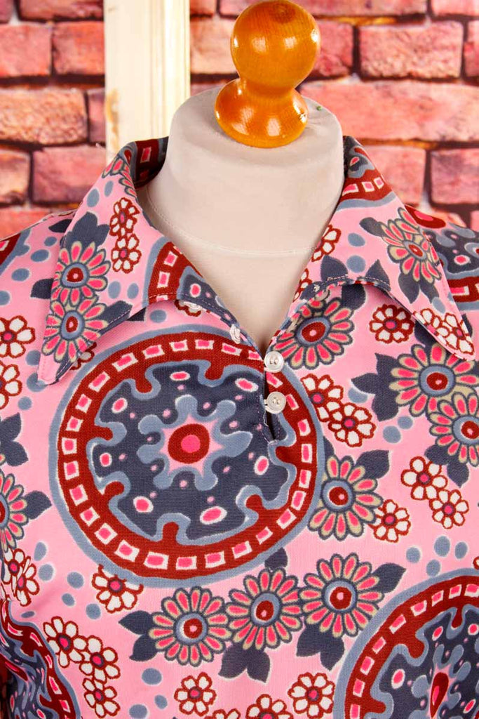 60s Disco Top Tunika rosa