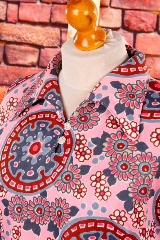 60s Disco Top Tunika rosa