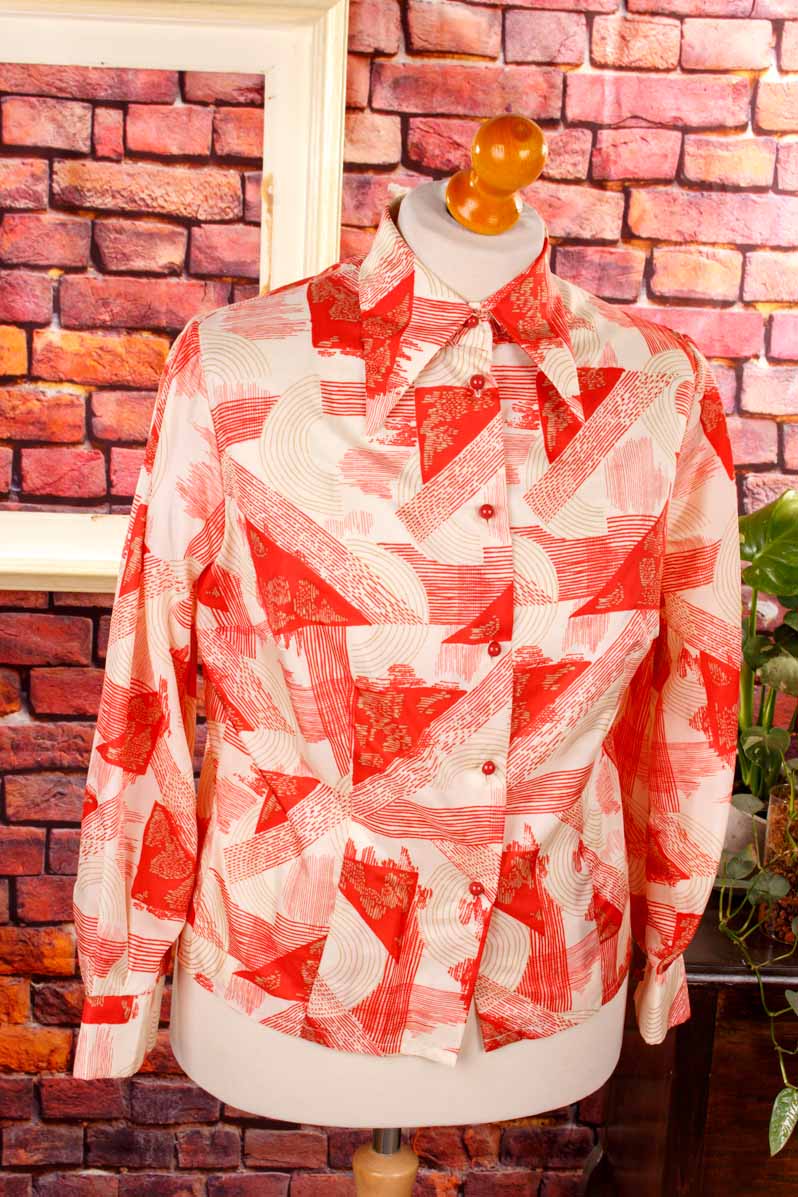 70s Disco Bluse pink
