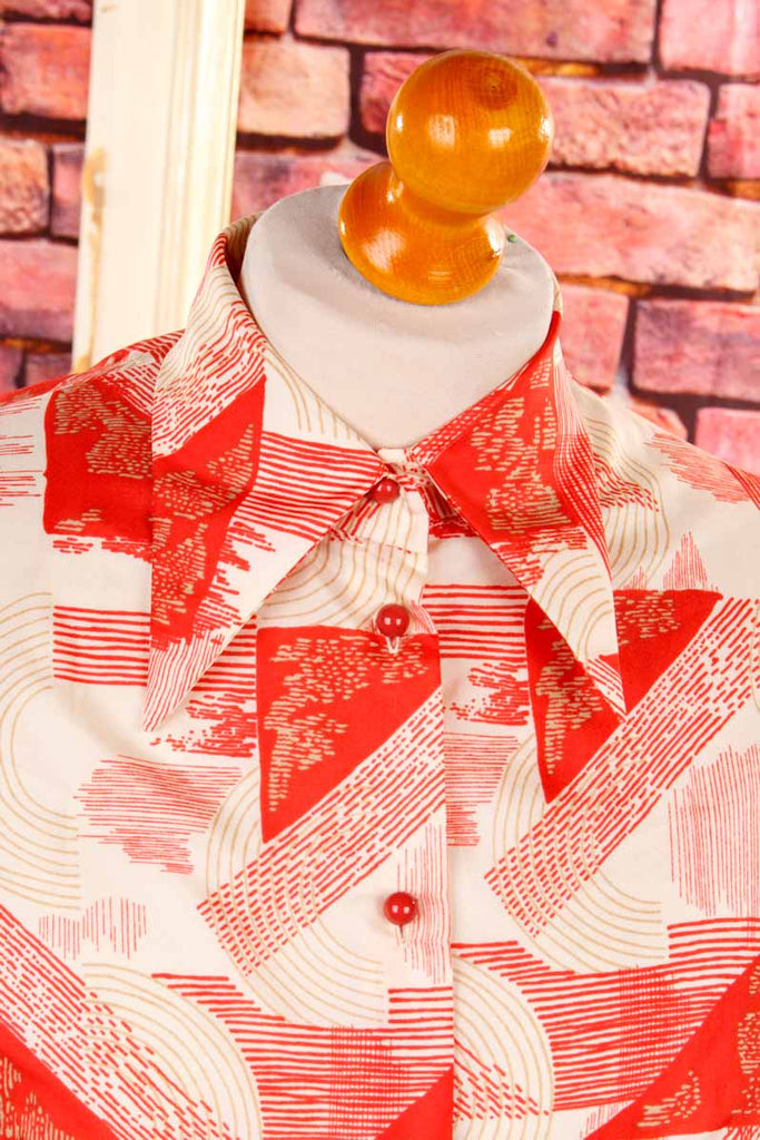 70s Disco Bluse pink