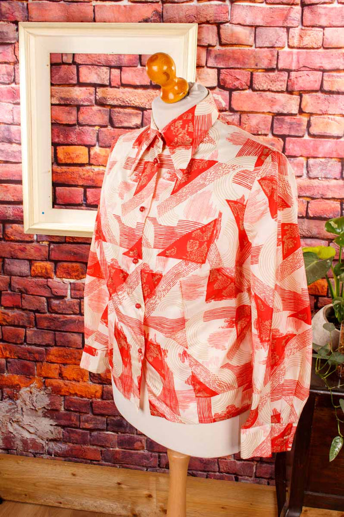 70s Disco Bluse pink