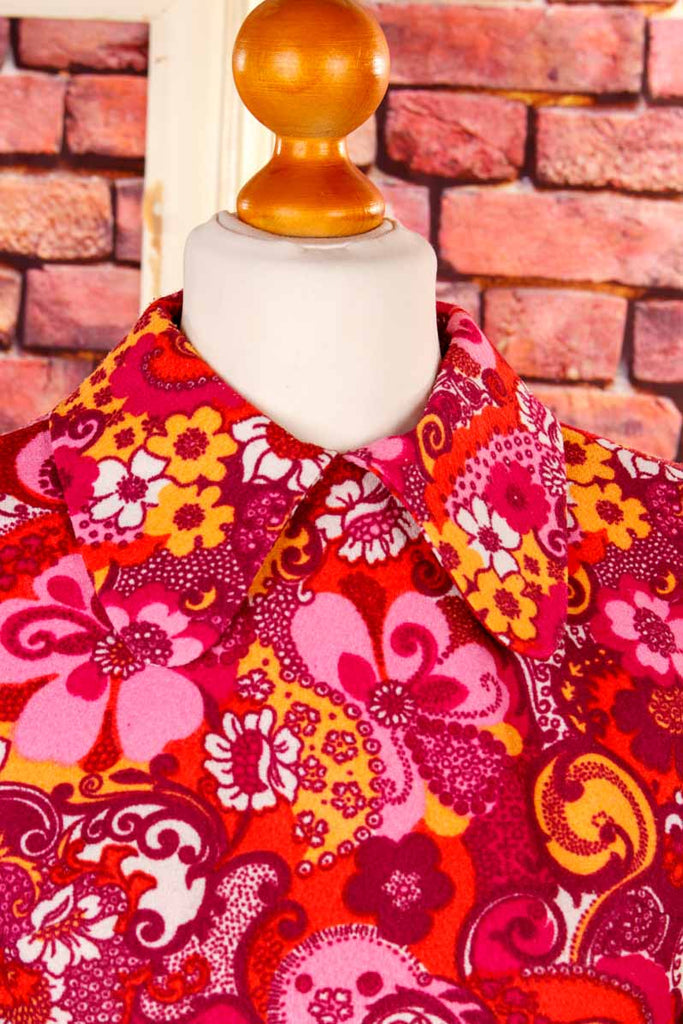 60s Disco Top pink Paisley