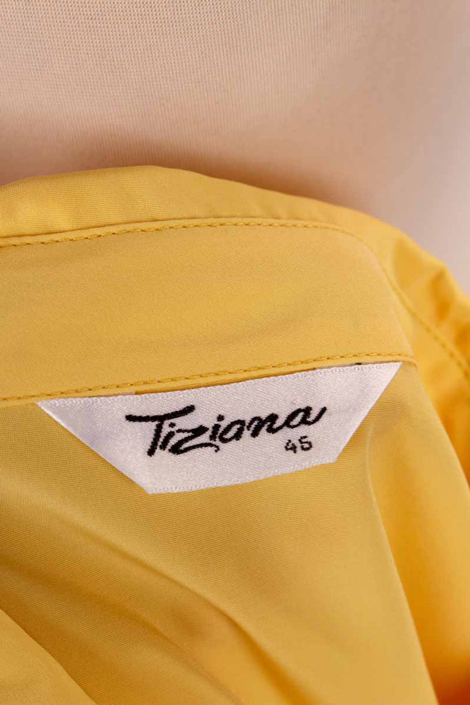 seidig glänzende Bluse gelb