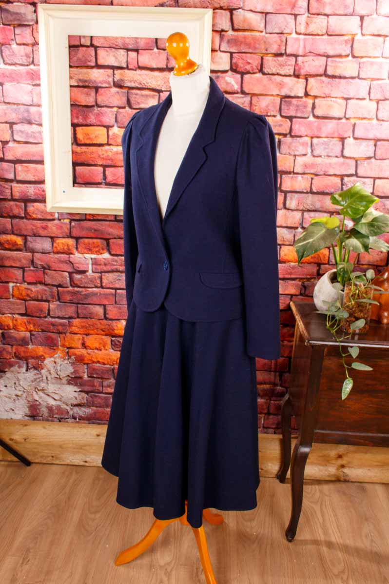 Wolle Blazer marineblau