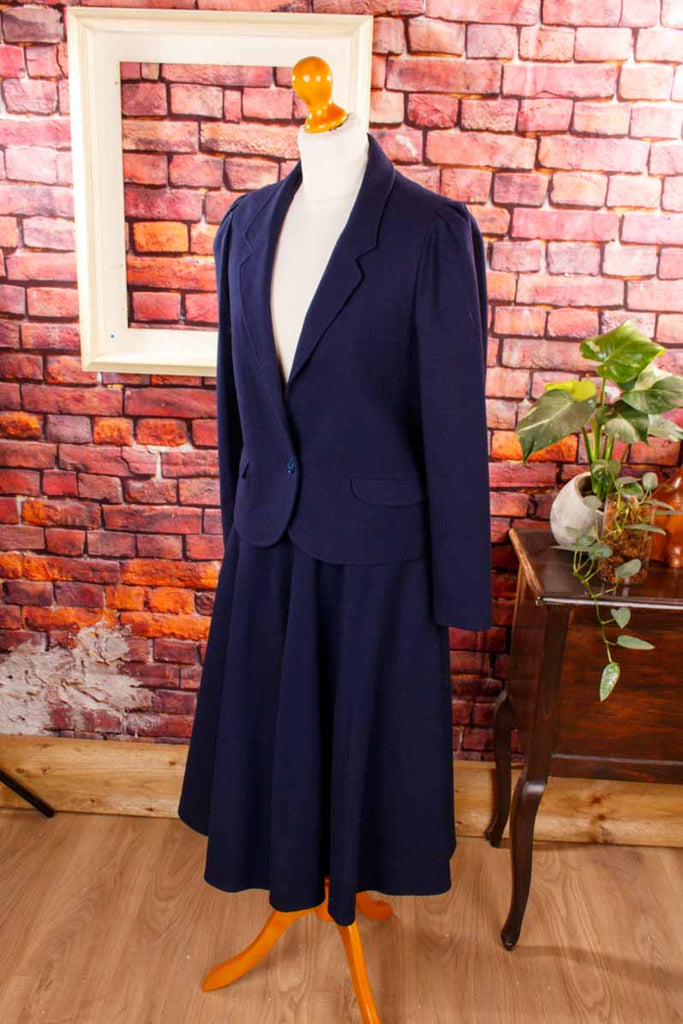 Wolle Blazer marineblau