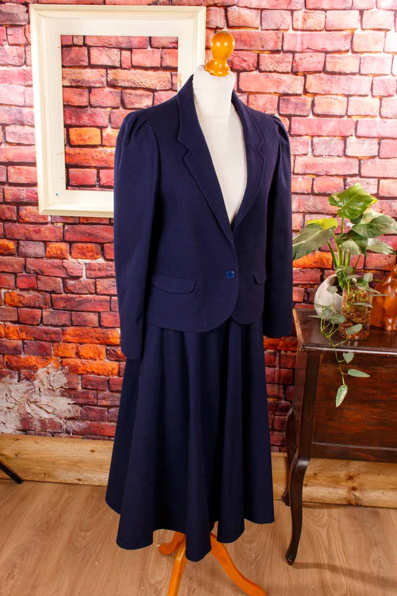 Wolle Blazer marineblau