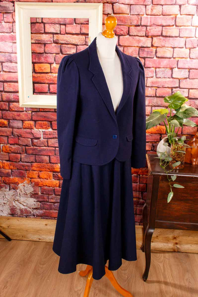 Wolle Blazer marineblau