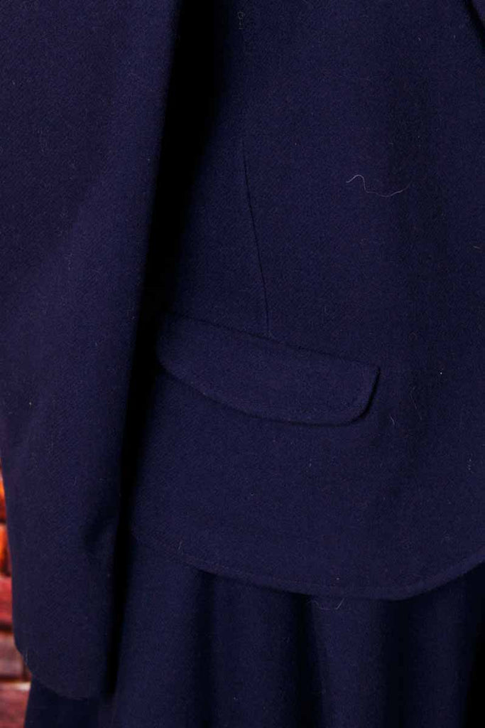 Wolle Blazer marineblau