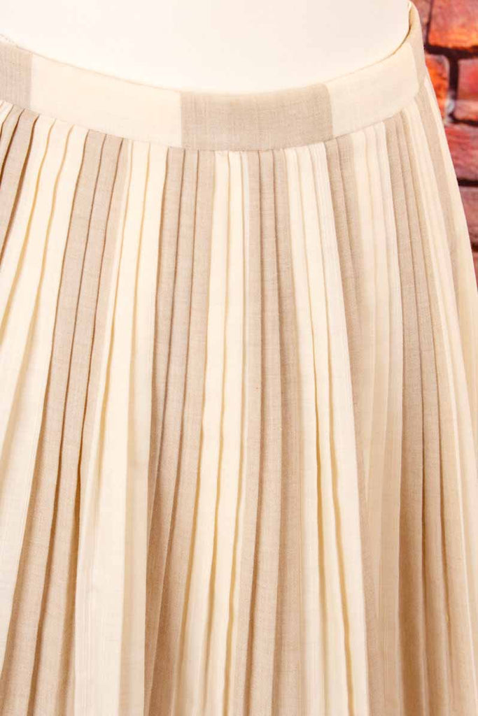 Plisseerock beige Streifen