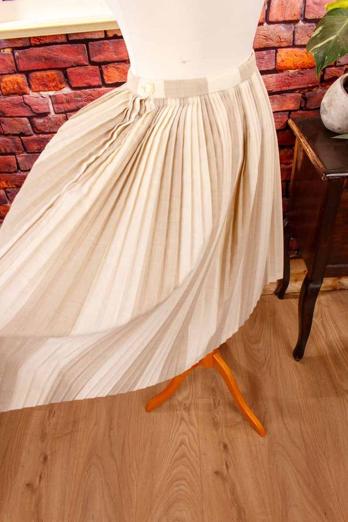 Plisseerock beige Streifen