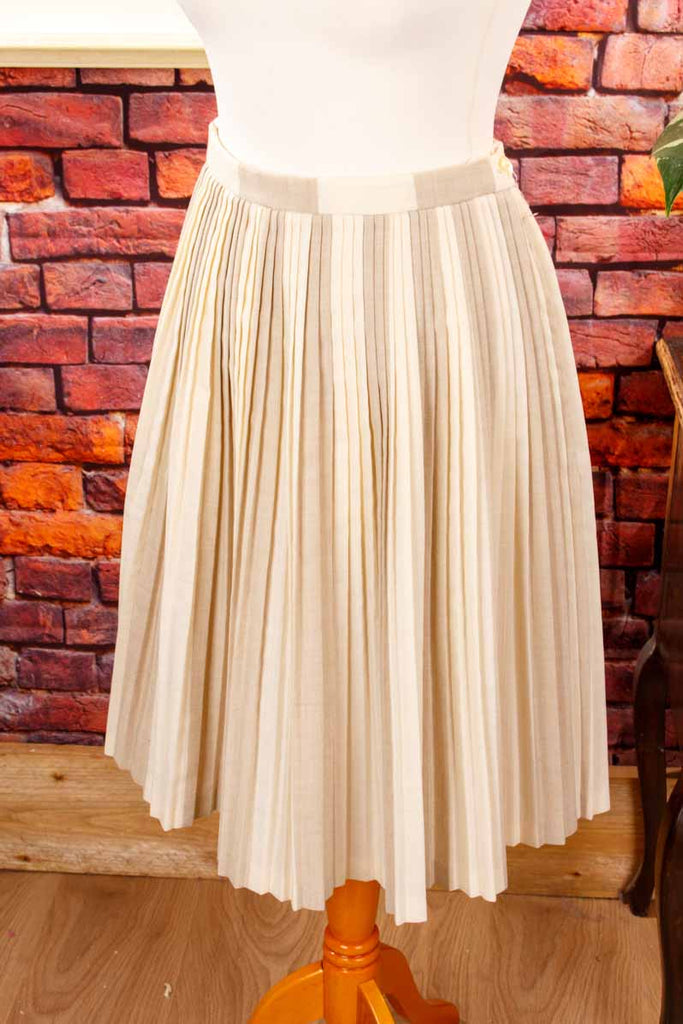 Plisseerock beige Streifen