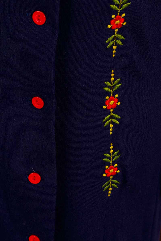 Disco Minikleid blau Blümchen