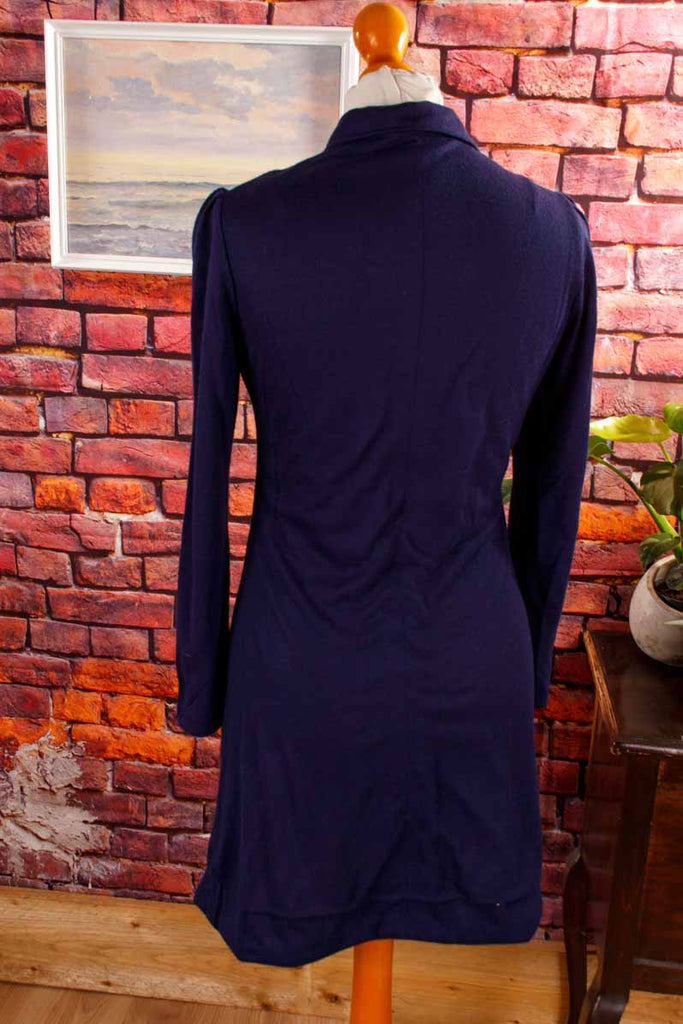 Disco Minikleid blau Blümchen