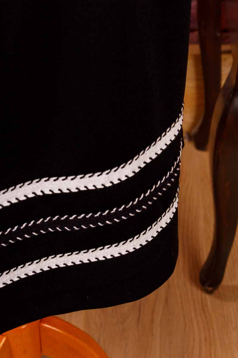 70er Kleid schwarz-weiß