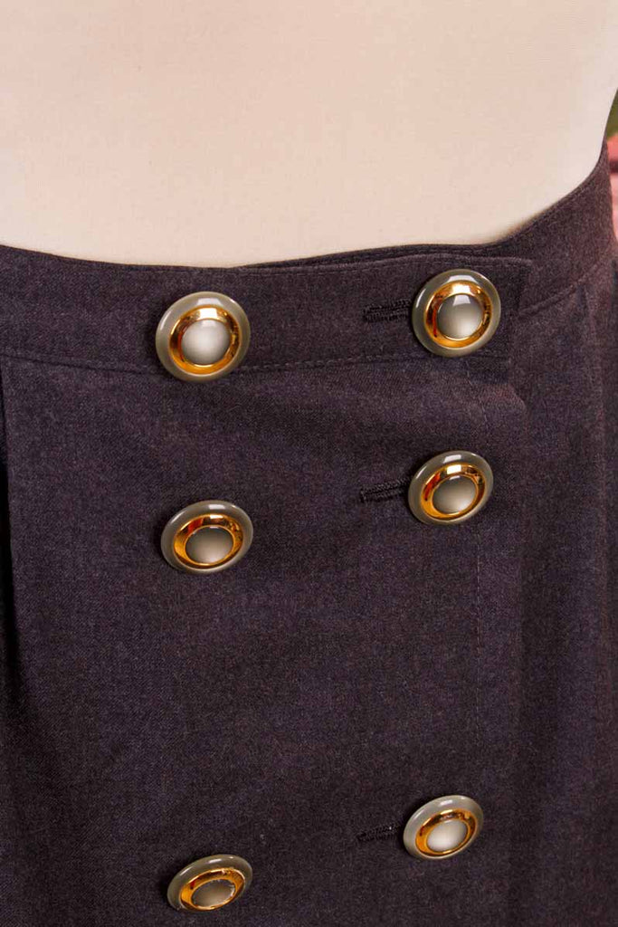 Extravaganter Wollrock grau