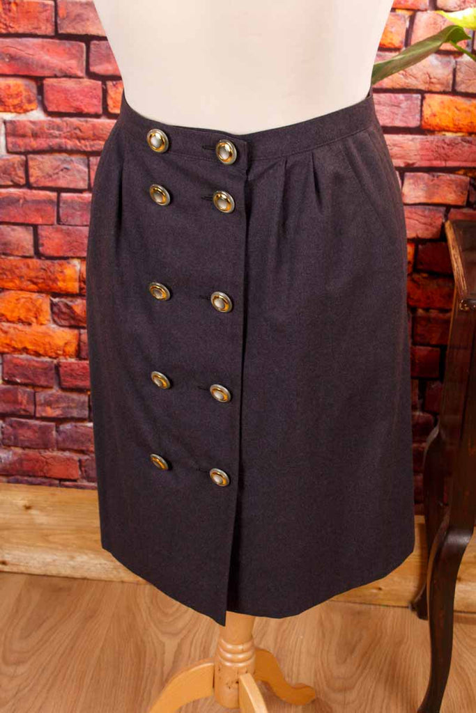 Extravaganter Wollrock grau