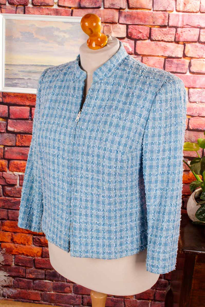 Kostümjacke blau Glitzer