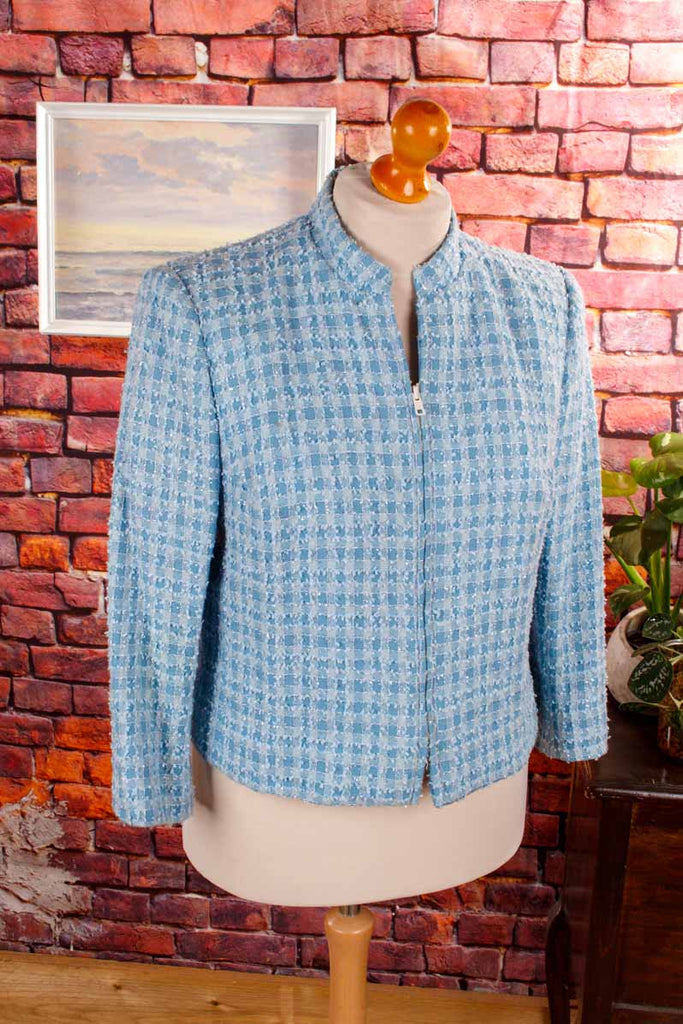 Kostümjacke blau Glitzer