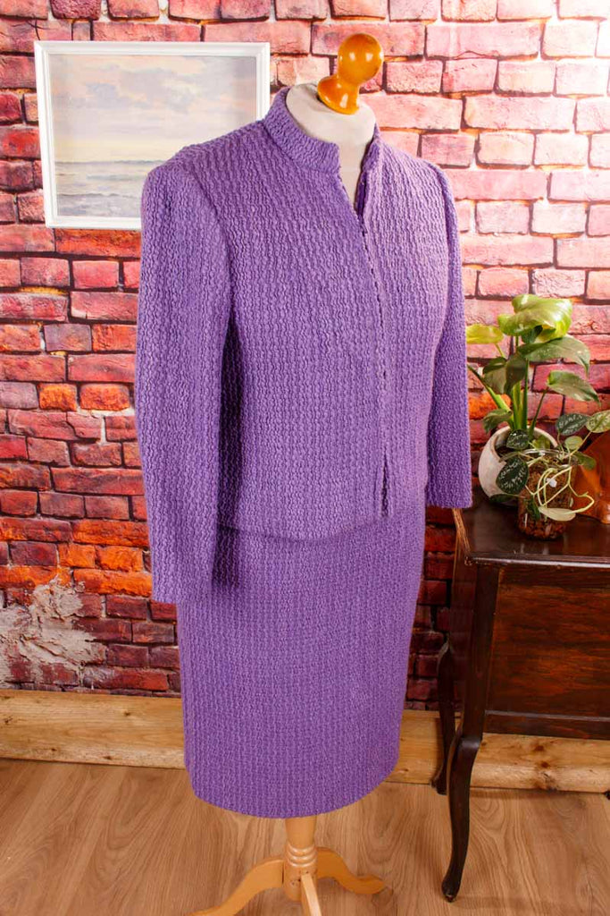 Wolle Kostüm lila