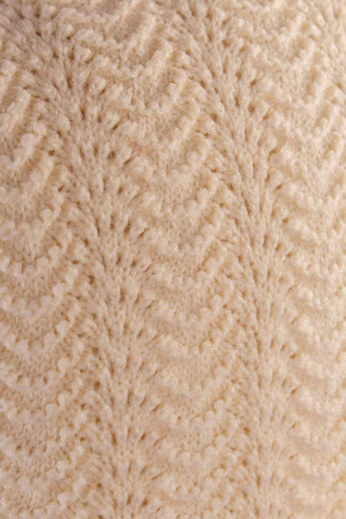 Boho Häkelweste cremeweiße Wolle